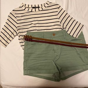 Medium Women's Bodysuit, Shorts, and Belts Set